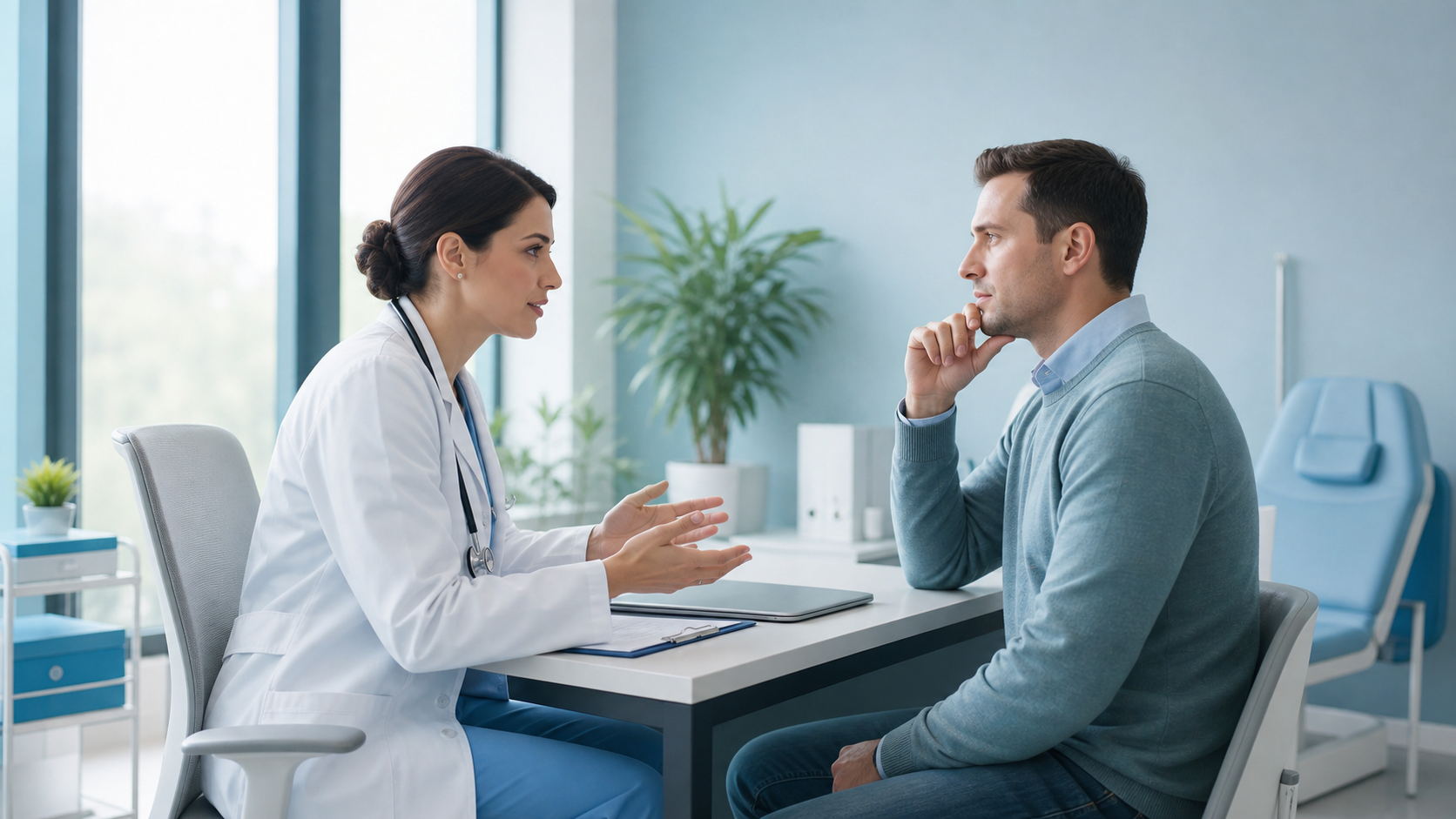 Doctor consulting with a patient